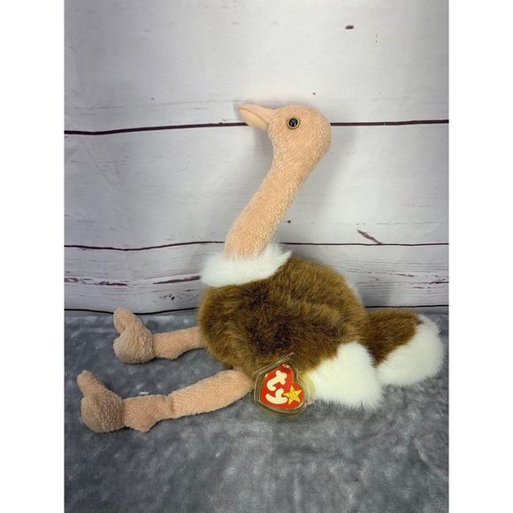 Ty Beanie Stretch The Ostrich 16‎ Inch Plush Toy - Picture 1 of 10